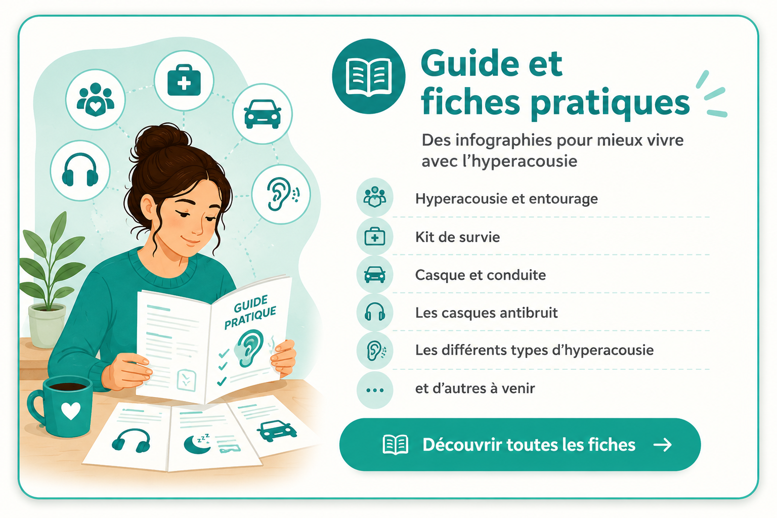 Guide et fiches pratiques : découvrir toutes les fiches pour mieux vivre avec l’hyperacousie